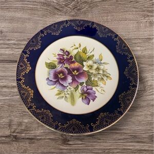 Vintage Weatherby Falcon Ware Pansy Decorative Plate